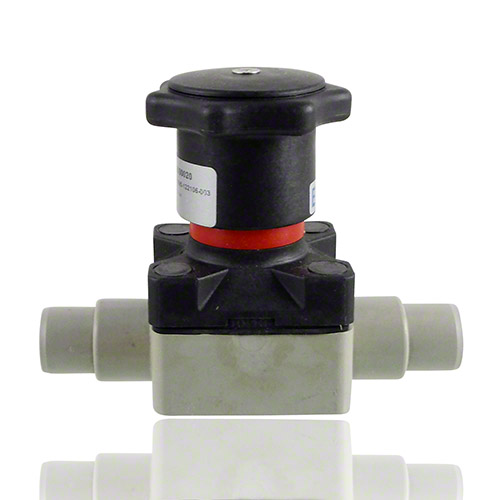 PP Membranventil, Schwei&szlig;stutzen Muffenschwei&szlig;ung, PTFE